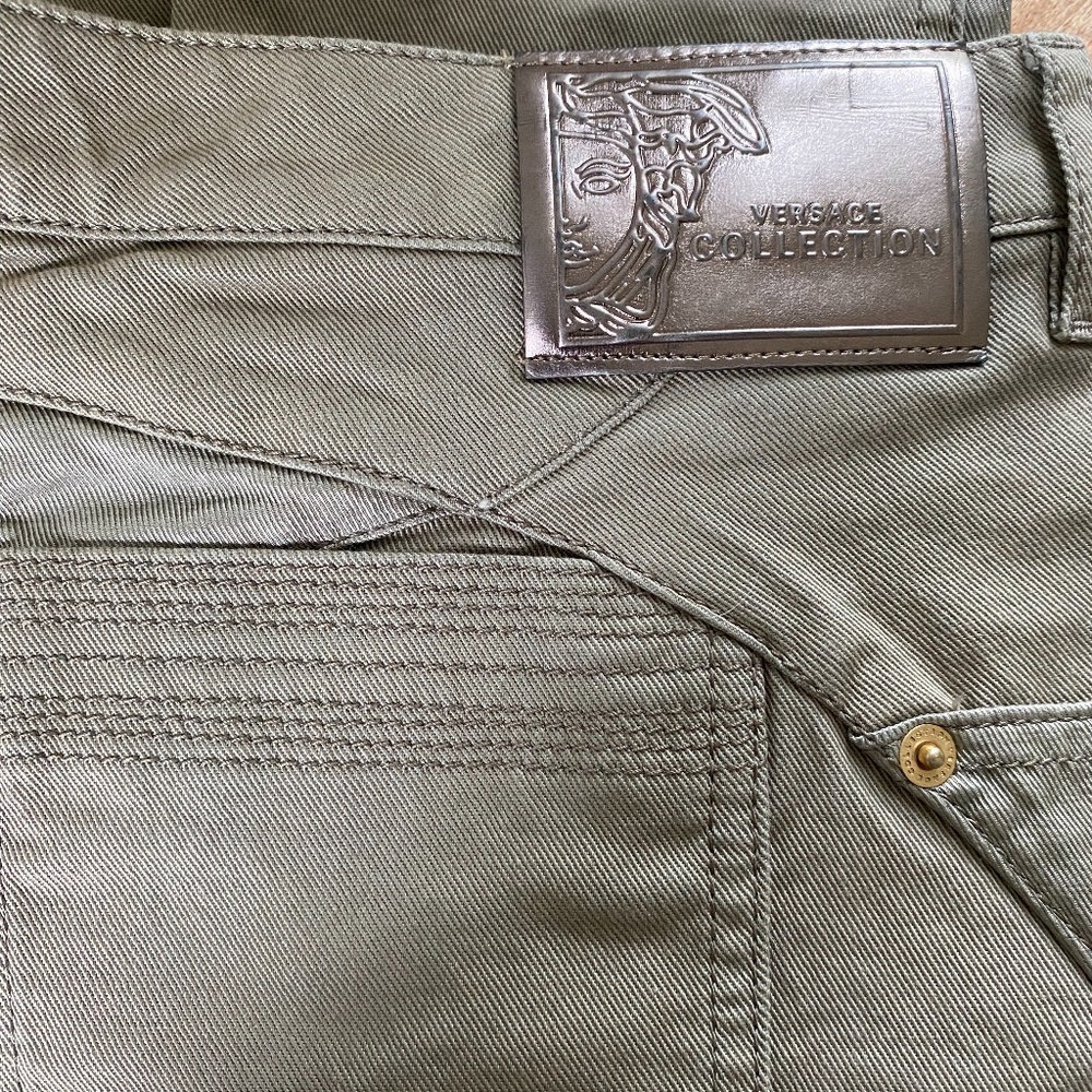 Versace Metallic Pewter Jeans